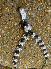 Load image into Gallery viewer, HC - 8 Sunflower Silver Pearls Necklaces 25" - 30"
