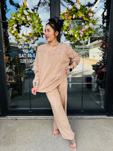 Load image into Gallery viewer, J. Her - Mineral wash Eyelet Detail Longsleeve Vneck Shirt
