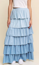 Load image into Gallery viewer, J.NNA - BLUE MULTI LAYER SKIRT
