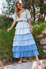 Load image into Gallery viewer, J.NNA - BLUE MULTI LAYER SKIRT
