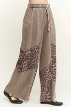 Load image into Gallery viewer, J. Her - Mineral Washed Leopard Animal Patchwork Pants
