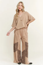 Load image into Gallery viewer, J. Her - Mineral Washed Leopard Animal Patchwork Pants
