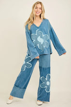 Load image into Gallery viewer, J. Her - Mineralwashed Halfcut Daisy Terry Thermal Pants
