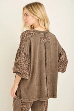 Load image into Gallery viewer, J. Her - Mineral Washed Eyelet Puff Sleeved Blouse
