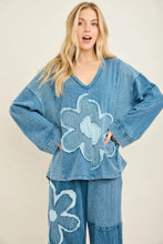 Load image into Gallery viewer, J. Her - Mineralwashed Halfcut Daisy Terry Thermal Pants
