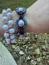 Load image into Gallery viewer, HC - Sunflower Pink Pearls Bracelet 14mm

