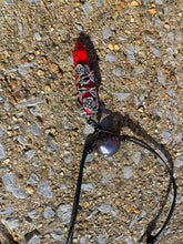 Load image into Gallery viewer, HC - Black Pearls Red Stone Necklace
