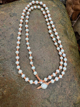 Load image into Gallery viewer, HC -White Pearls Lariat 50"
