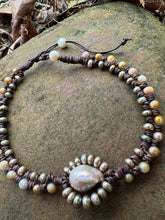 Load image into Gallery viewer, HC -Love Sunflower Gold Pearl Choker 14"-18"
