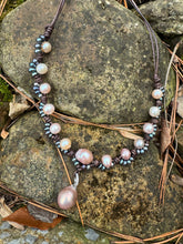 Load image into Gallery viewer, HC -Ocean Love Pink/Black  Pearl Necklace
