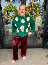 Load image into Gallery viewer, Santa Sequins &amp; Fur Embroidery
