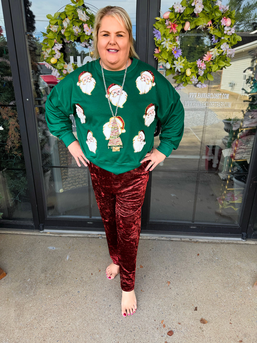 Santa Sequins & Fur Embroidery