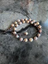 Load image into Gallery viewer, HC- 2'FER  ( SUPPER RARE) Genuine Natural Pink Baroque Freshwater Pearl NECKLACE
