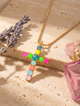 Load image into Gallery viewer, SORRELLI - Crystal Cross Pendant Necklace Pendant Necklace in Candy Carnival
