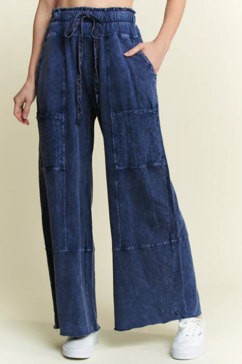 J. Her - Mineral Wash Wide leg pants