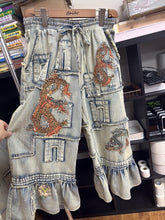 Load image into Gallery viewer, HCB - Dragon Patchwork Denim Bloomers PREODER 11/15

