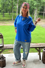 Load image into Gallery viewer, Jaded Gypsy - Wandering Meadow Sweatshirt - Royal
