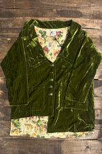 Jaded Gypsy - Evening Whisper Velvet Jacket - Chartreuse
