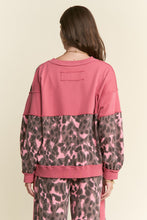 Load image into Gallery viewer, J.nna - Leopard Print V Neck Patchwork Sweater Top
