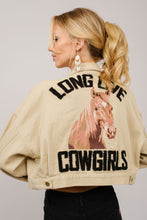 Load image into Gallery viewer, Blue B - Long Live Cowgirls Patch Twill Denim Jacket
