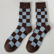 Load image into Gallery viewer, HCB- Women's Checkerboard Mid Calf Socks
