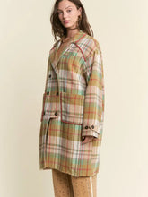 Load image into Gallery viewer, J.nna - Mutlicolor Plaid Coat
