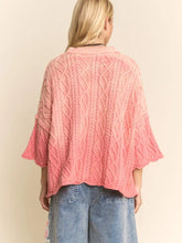 Load image into Gallery viewer, Davi &amp; Dani - Davi &amp; Dani - Long Sleeve Sweater Cable Knit Pattern Coral
