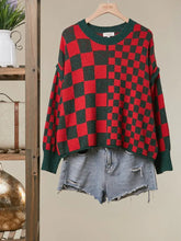 Load image into Gallery viewer, Checkerboard Knit Sweater
