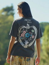 Load image into Gallery viewer, Davi &amp; Dani - Dream Free Floral Graphic Mineral Wash Top
