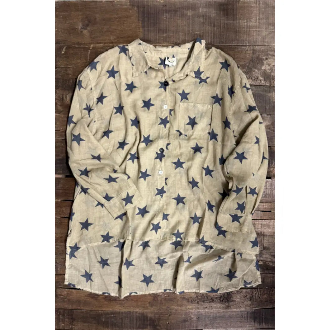 Jaded Gypsy - Starburst Top - Navy Star