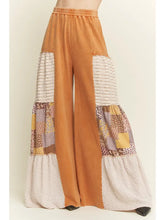Load image into Gallery viewer, J. Her - Mineral washed Patchwork Boho Tiered Flair Pants
