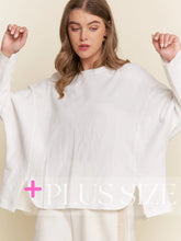 Load image into Gallery viewer, J.NNA - Loose Fit Slit Detailed Long Sleeve Top

