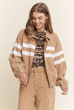 Load image into Gallery viewer, J.NNA - Denim Floral Print Lace Trim Jacket
