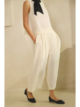 Load image into Gallery viewer, Oddi - Sleeveless Top and Wide-Leg Pants Set Ivory
