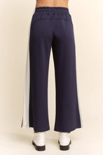 Load image into Gallery viewer, Davi &amp; Dani - Wide Leg Track Pant Side Stripes Drawstring Waist
