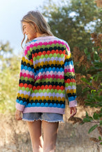 Load image into Gallery viewer, J.NNA - Fish Scales Multicolor Design Knit Sweater
