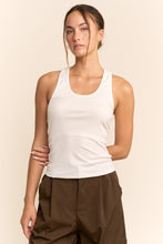 Load image into Gallery viewer, Davi &amp; Dani - White Sleeveless Ribbed Tank Top
