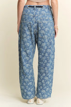 Load image into Gallery viewer, Jnna - Floral Jaquard Denim Wide Leg Bottoms
