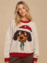 Load image into Gallery viewer, J.nna - Cozy Festive Pup Knit Sweater
