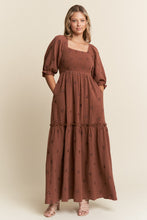 Load image into Gallery viewer, Floral Embroidered Tiered Maxi Dress

