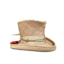 Load image into Gallery viewer, HC - Mixed Media Madhatter - Straw Top Hat
