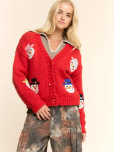 Load image into Gallery viewer, Davi &amp; Dani - Snowman Holiday Cardigan
