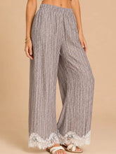Load image into Gallery viewer, J.nna - Lace-Trimmed Wide-Leg Pants
