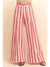 Load image into Gallery viewer, Davi &amp; Davi - Striped Cuffed Wide Leg Pants
