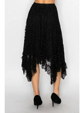 Load image into Gallery viewer, Origami - Tiered Sparkly All Lace Skirt - Black
