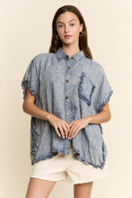 Load image into Gallery viewer, J.nna - Light Denim Button Down Top
