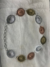 Load image into Gallery viewer, Brushed Silver-Gold-Bronze Large Medallion Belt
