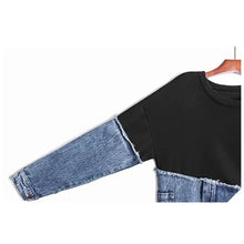 Load image into Gallery viewer, Denim Trim Sweatshirt

