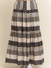 Load image into Gallery viewer, J.nna - Polkadot Tiered Maxi Flowy Skirt
