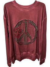 Load image into Gallery viewer, I Love Linen - Sweatshirt Peace Patch Pigment-Wash Cotton
